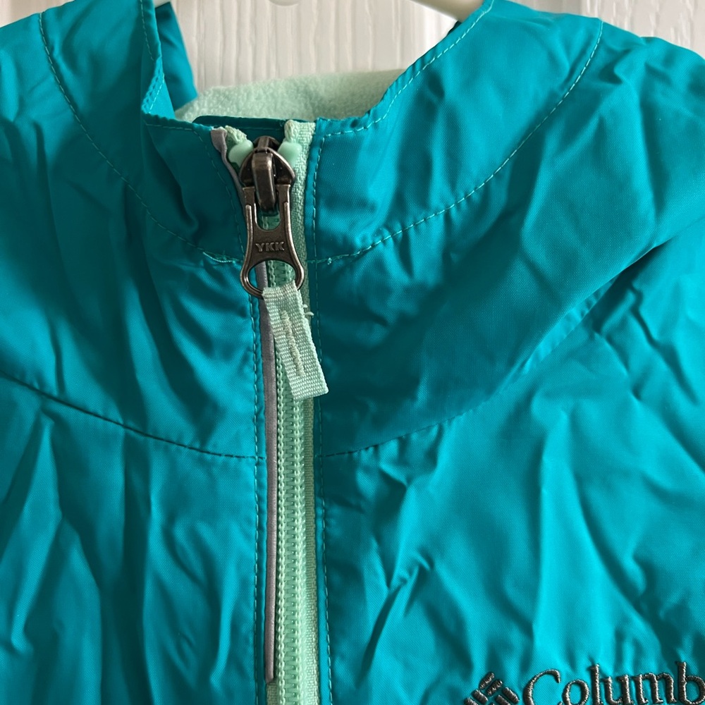 Girls/Boys Columbia Turquoise and Light Green Jacket - Picture 5 of 7